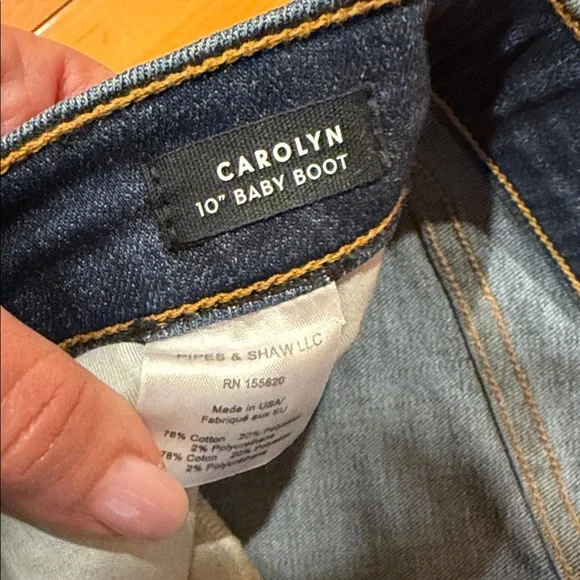 Veronica Beard Dark Blue Ankle Jeans with Red and Black Accents - Picture 4 of 4